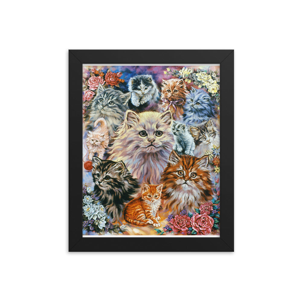 Framed poster: Bouquet Of Kittens