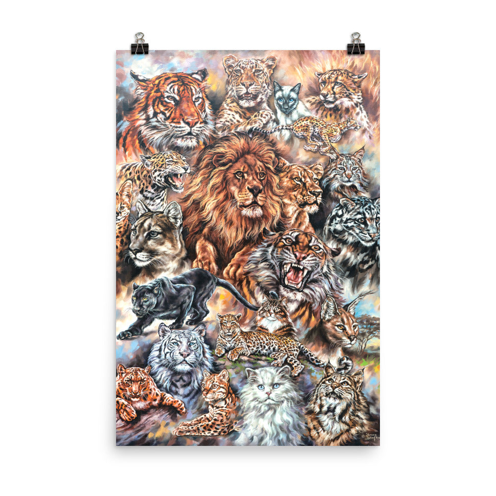 Photo paper poster: Meow! The Cat Family