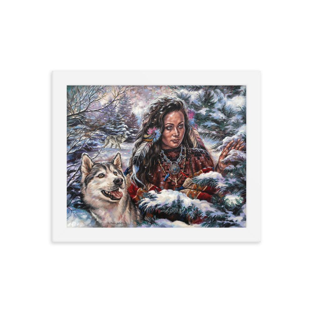 Framed photo paper poster: Snowfall