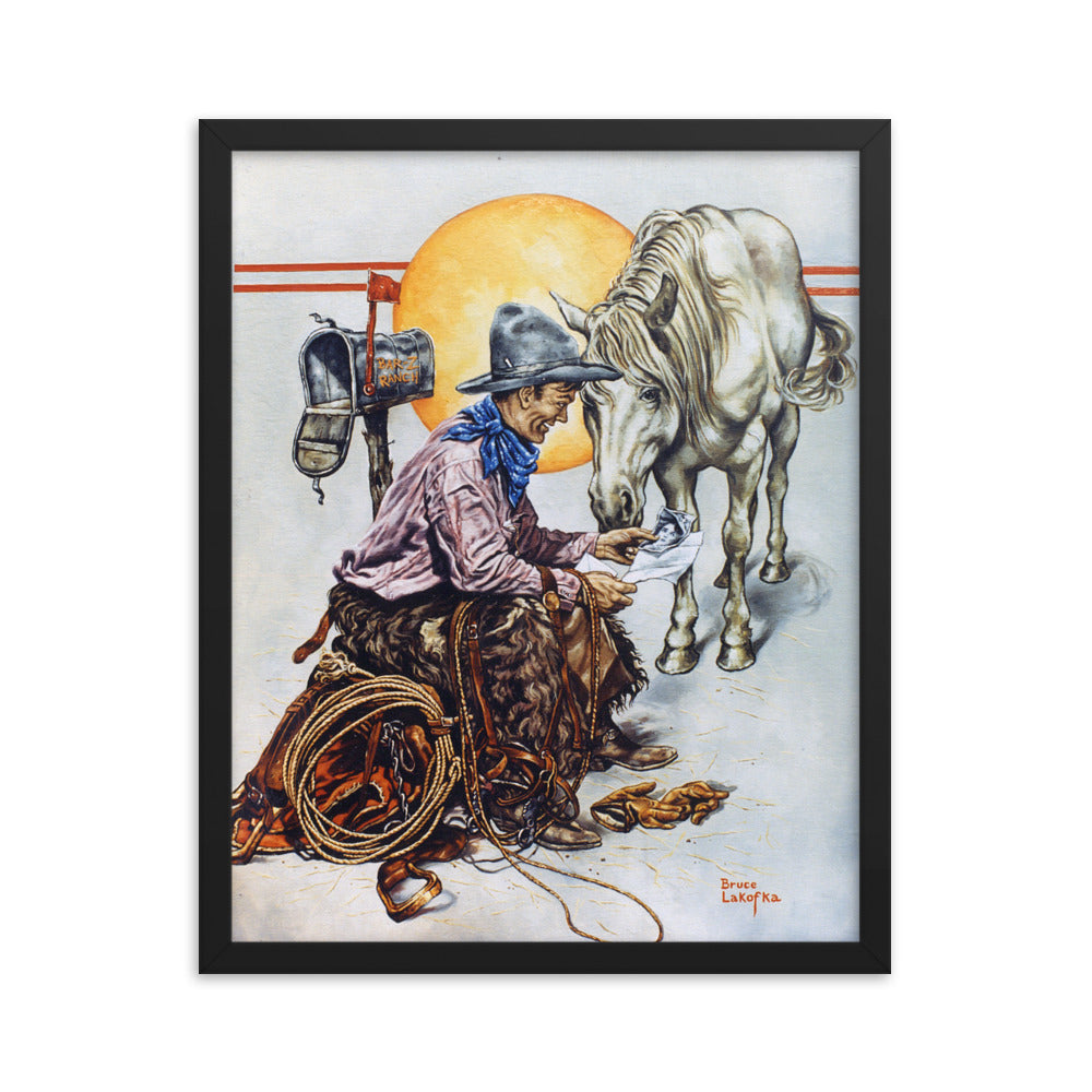 Framed poster: Cowboy Mail