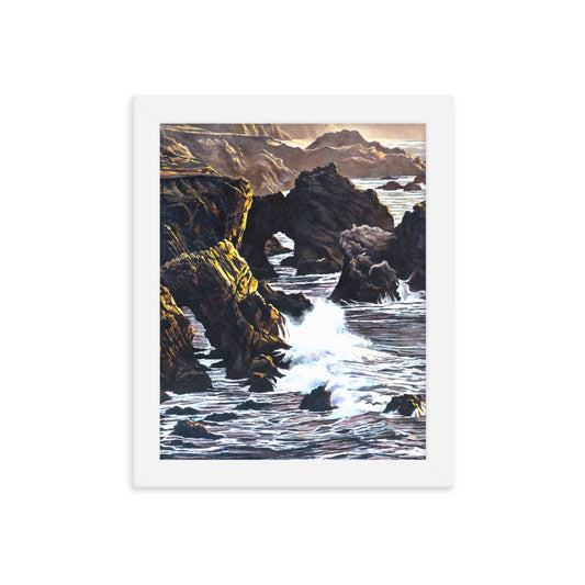 Framed photo paper poster: Big Sur