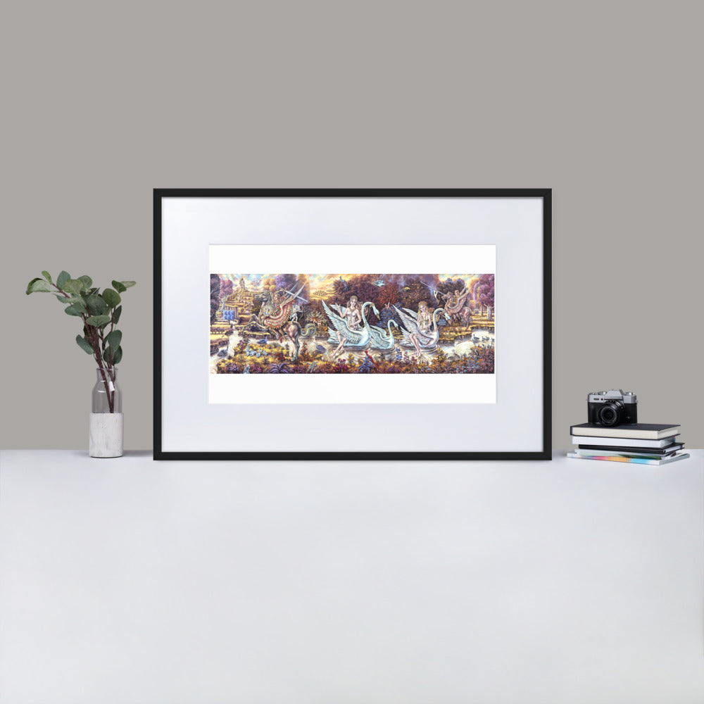 Matte Paper Framed Poster With Mat: Once Upon A Time