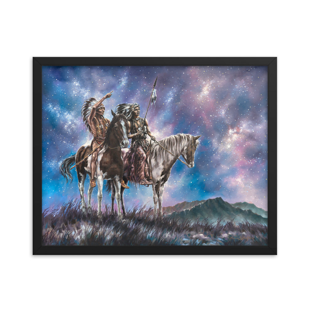 Framed photo paper poster: Under Silent Stars