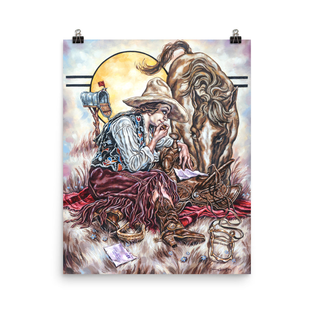 Photo paper poster: Cowgirl Mail