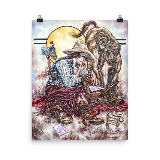 Photo paper poster: Cowgirl Mail