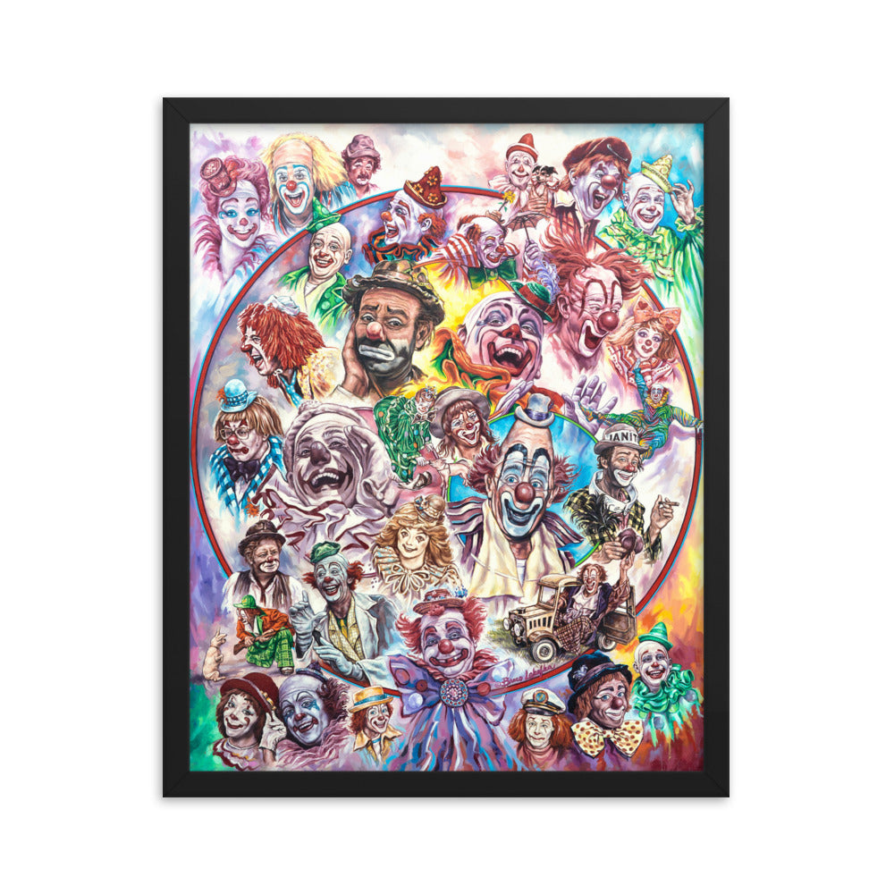 Framed photo paper poster: Be A Clown