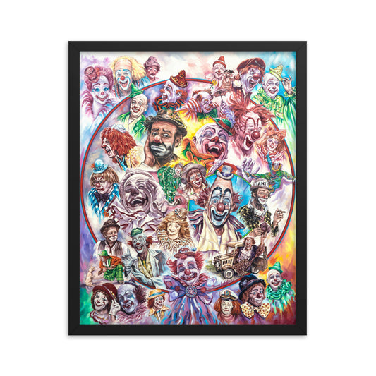 Framed photo paper poster: Be A Clown