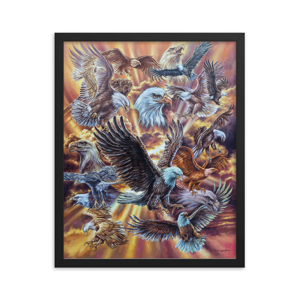 Framed photo paper poster: Eagle Dance