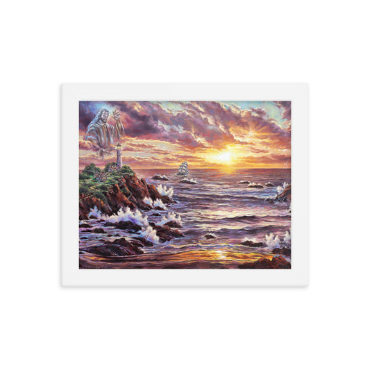 Framed photo paper poster: Peace Be Still