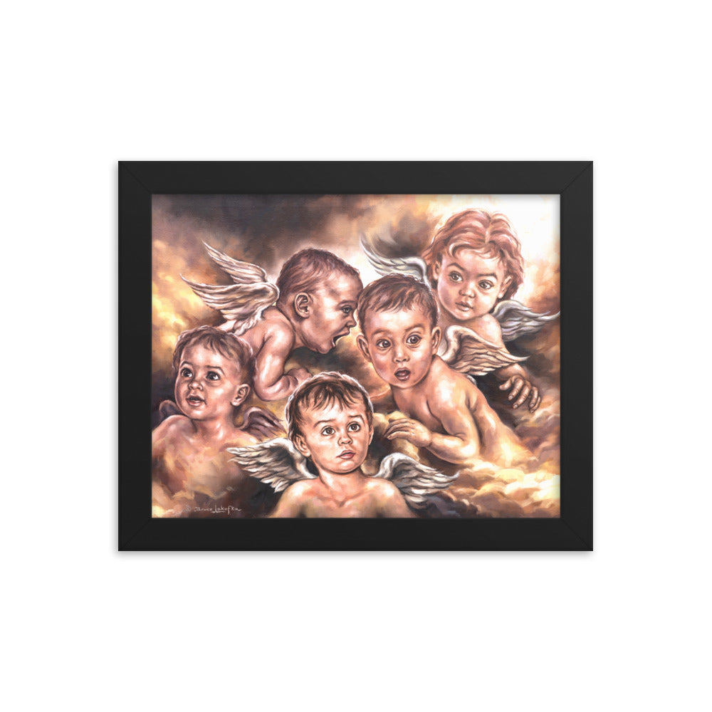 Framed photo paper poster: Angel Whispers