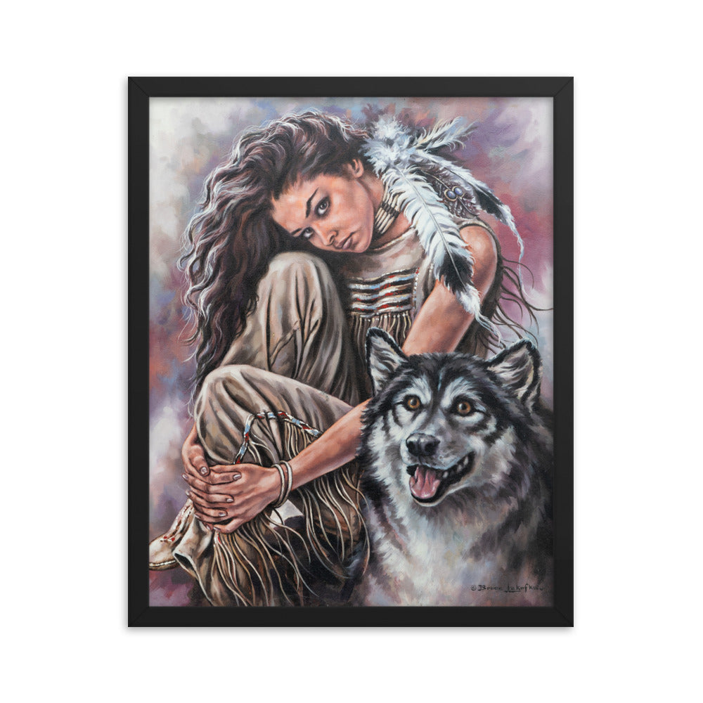 Framed photo paper poster: Companions