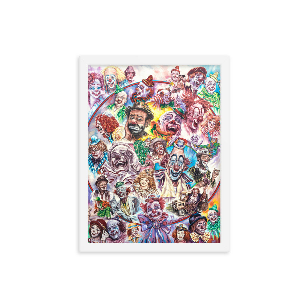 Framed photo paper poster: Be A Clown