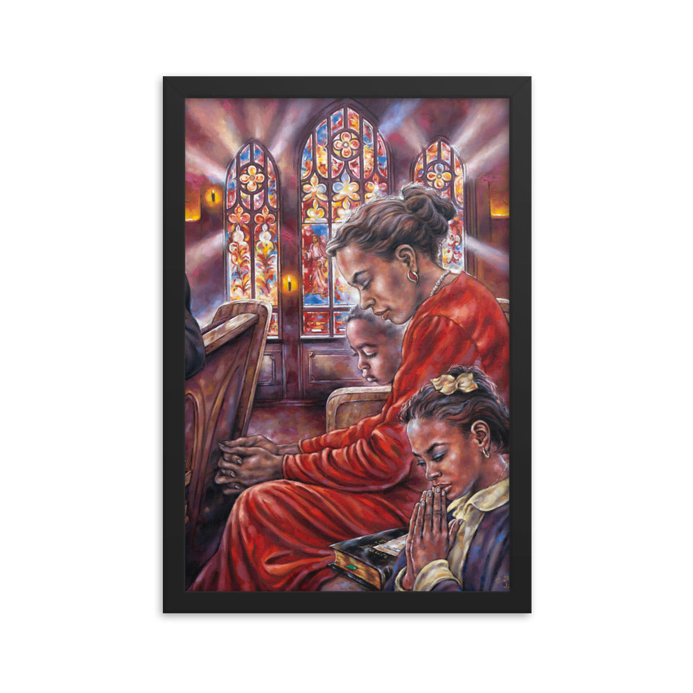 Framed photo paper poster: A Mother's Prayer