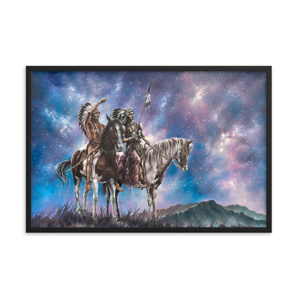 Framed photo paper poster: Under Silent Stars