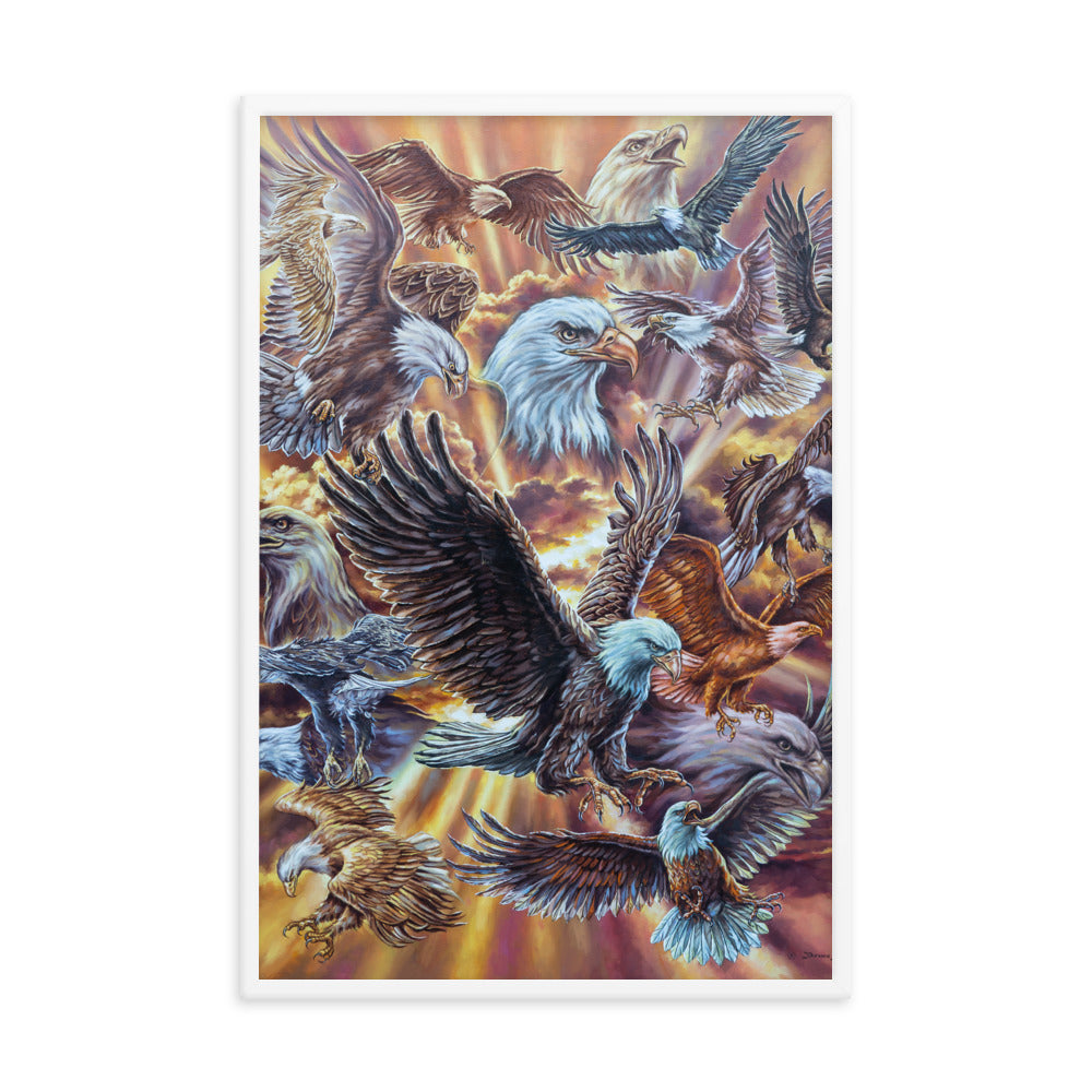 Framed photo paper poster: Eagle Dance
