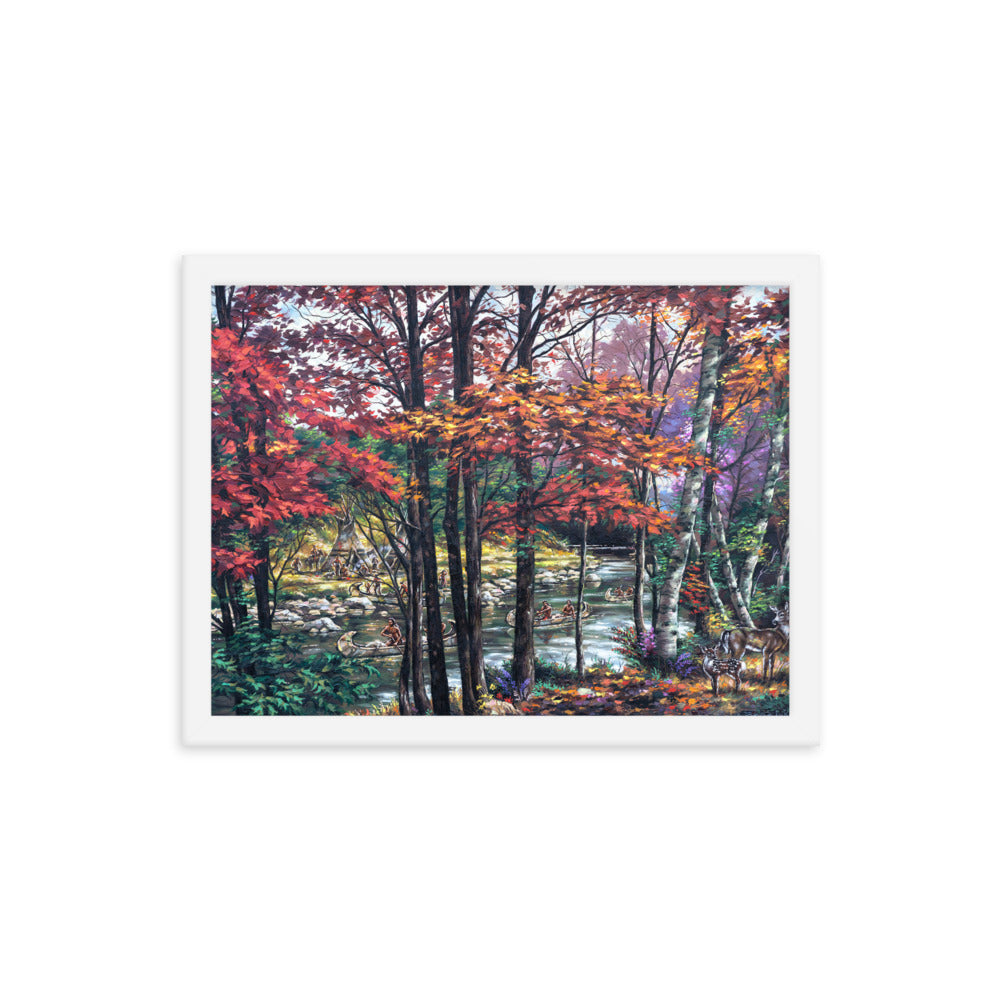 Framed photo paper poster: Fall River Camp