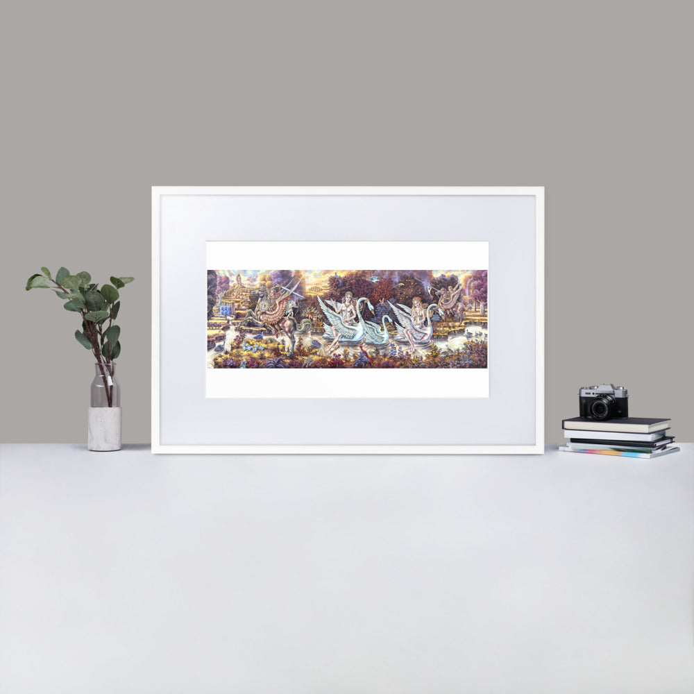 Matte Paper Framed Poster With Mat: Once Upon A Time