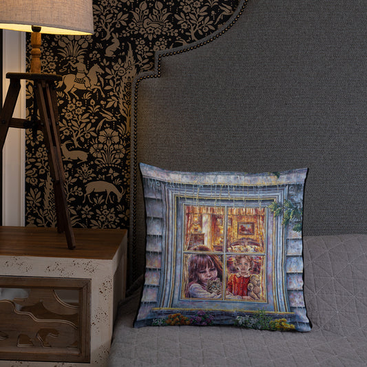Throw Pillow: Rain Go Away