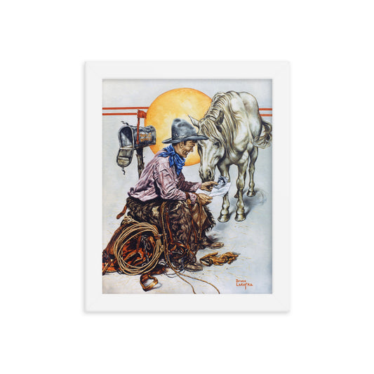 Framed poster: Cowboy Mail