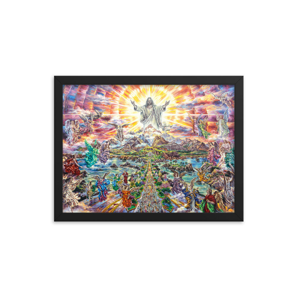 Framed photo paper poster: Heavenly Welcome