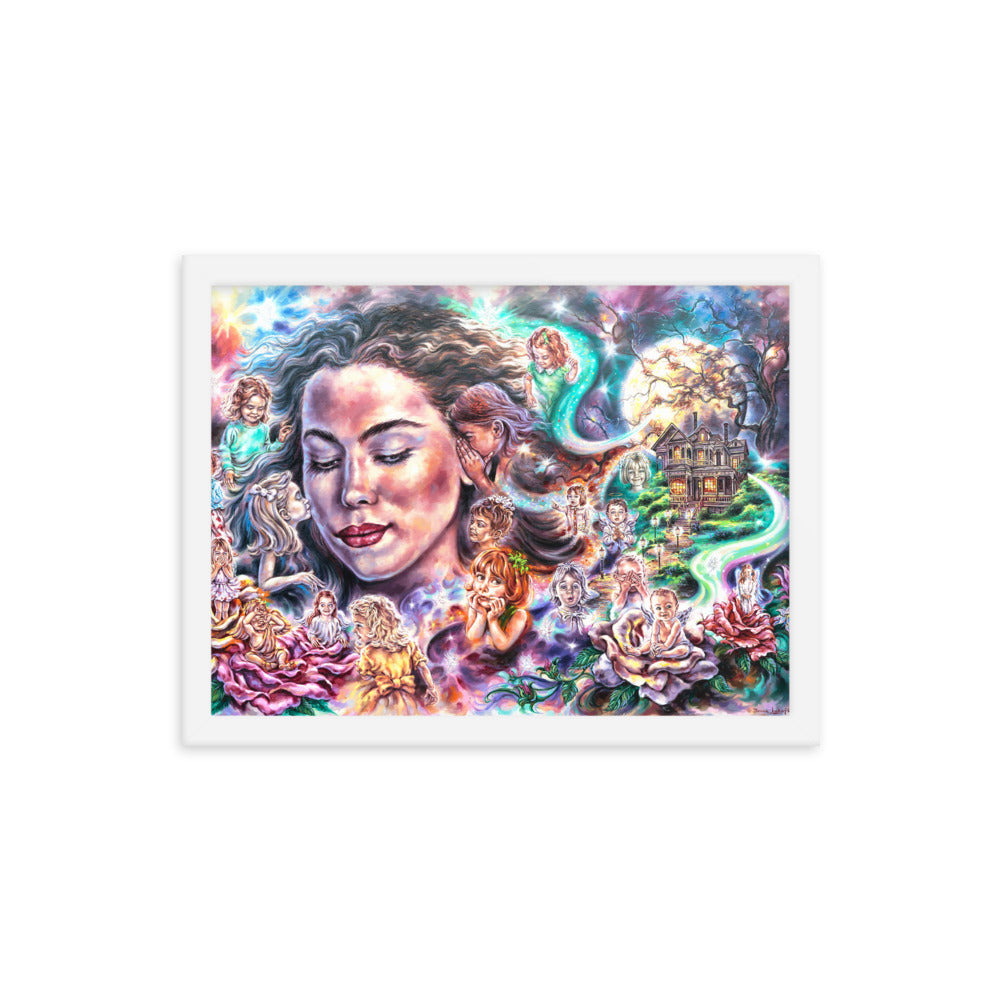Framed photo paper poster: Moon Beams