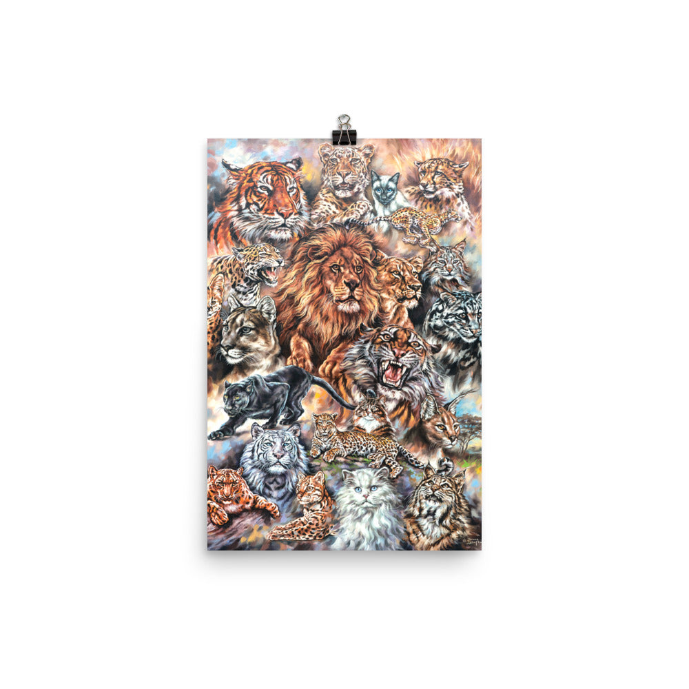Photo paper poster: Meow! The Cat Family