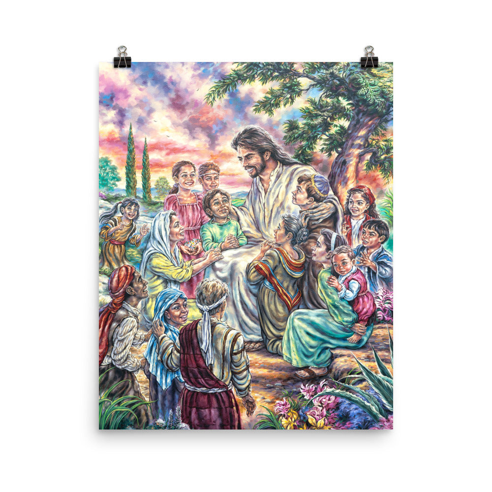Photo paper poster: Christ And The Children