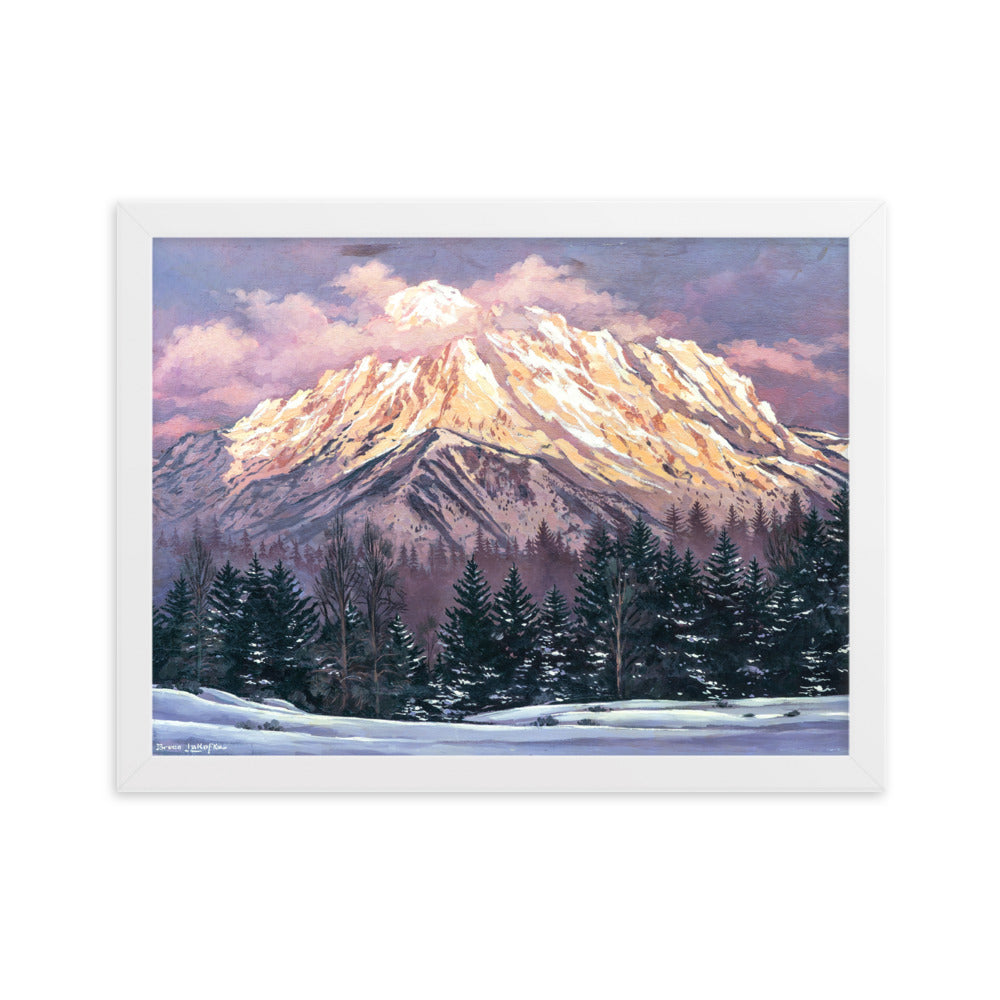 Framed matte paper poster: Mt. Whitney