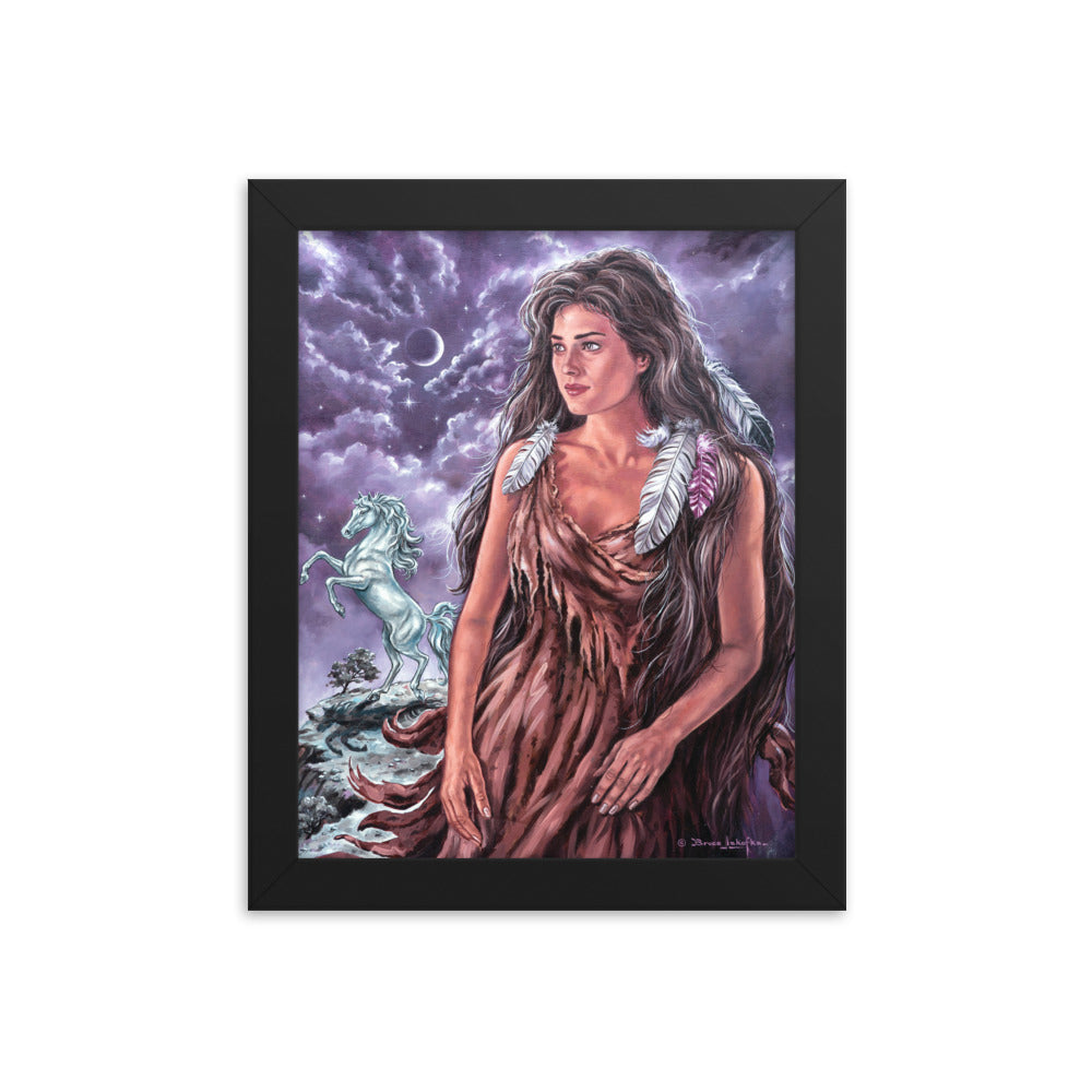 Framed photo paper poster: Crescent Moon