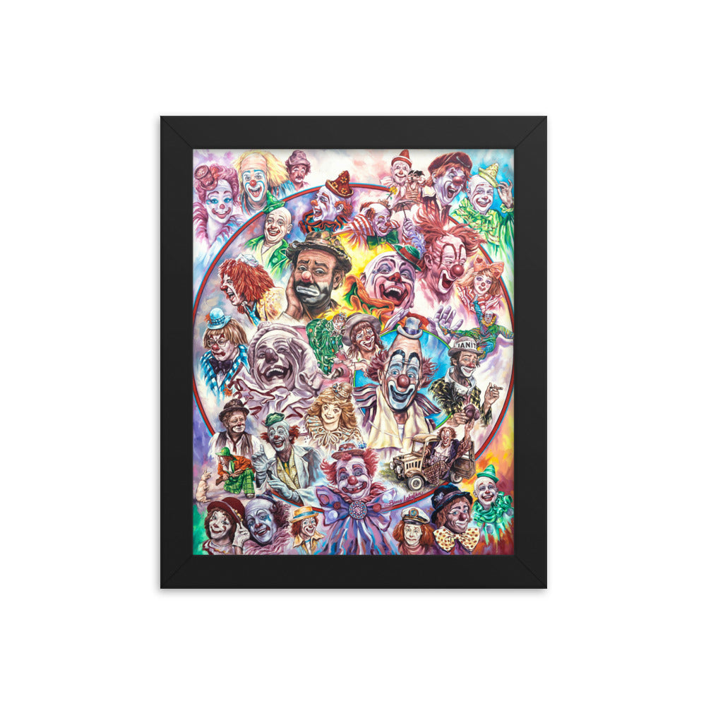 Framed photo paper poster: Be A Clown