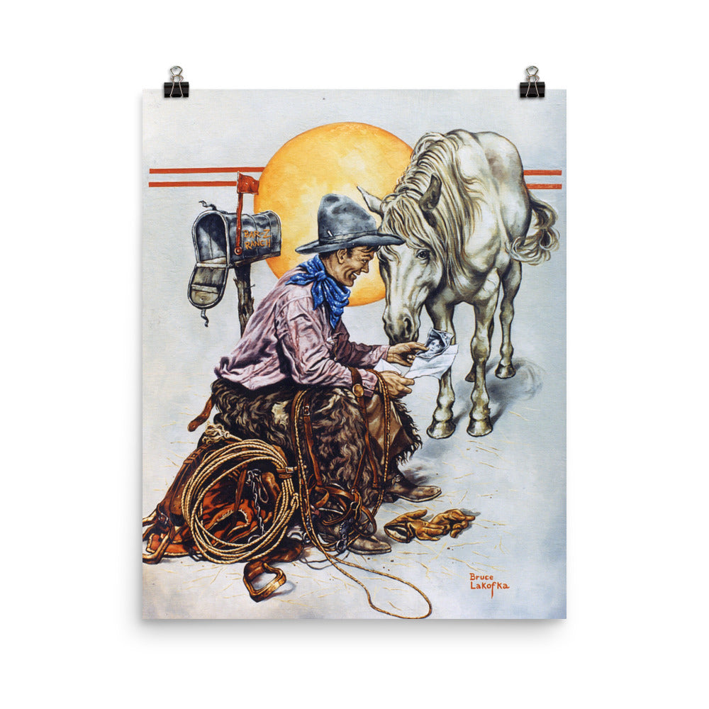 Photo paper poster: Cowboy Mail