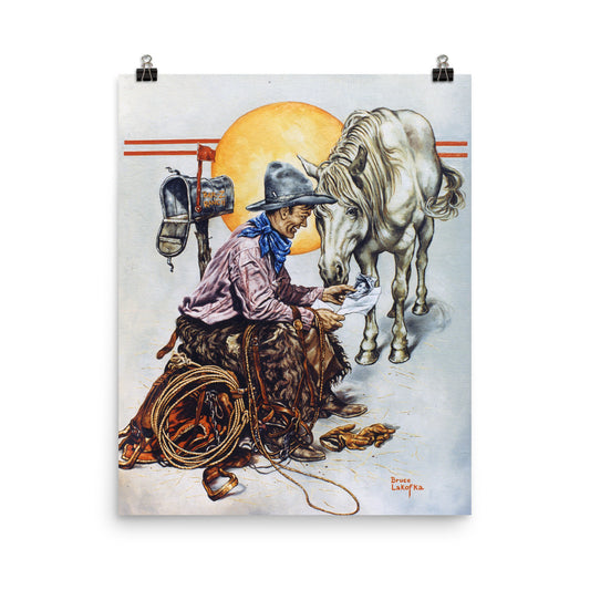 Photo paper poster: Cowboy Mail