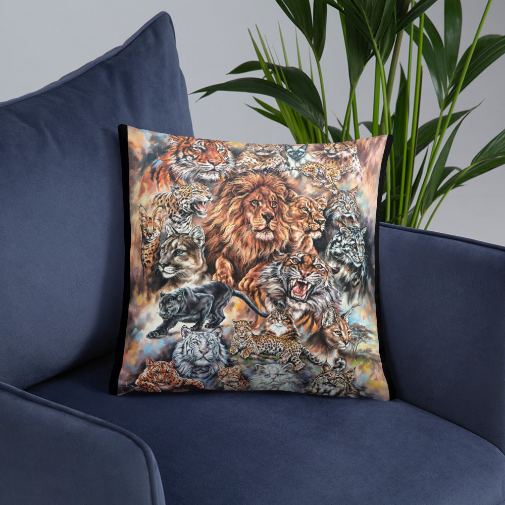 Pillow: Meow! The Cat Family