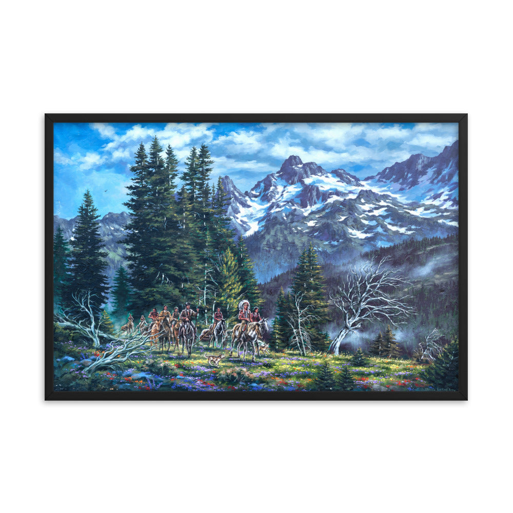 Framed photo paper poster: Return To The High Country