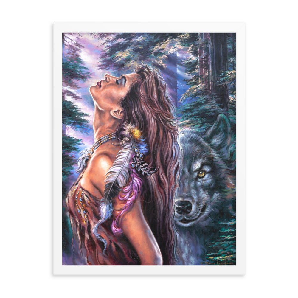 Framed photo paper poster: Drawn To The Light