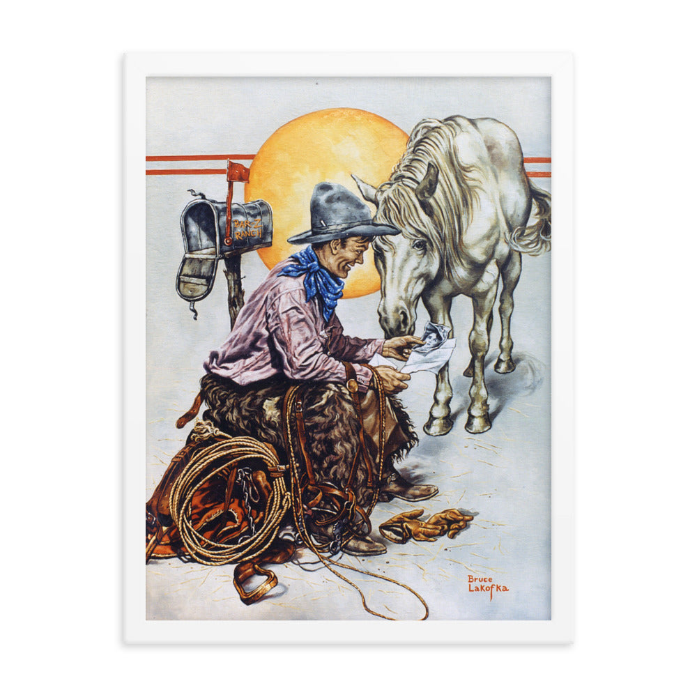 Framed poster: Cowboy Mail