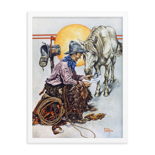 Framed poster: Cowboy Mail