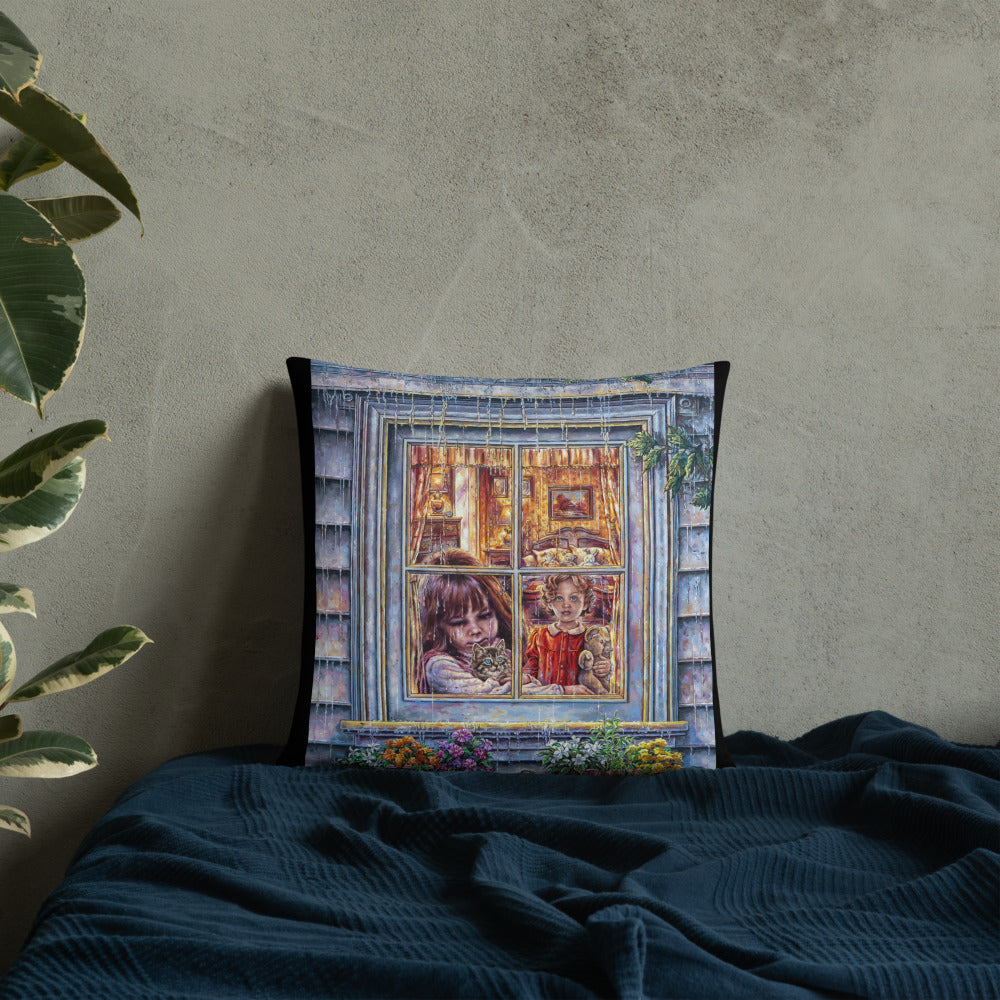 Throw Pillow: Rain Go Away