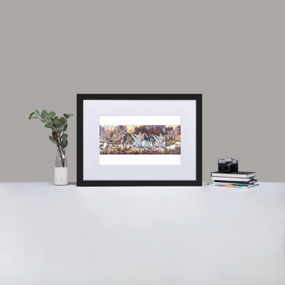 Matte Paper Framed Poster With Mat: Once Upon A Time