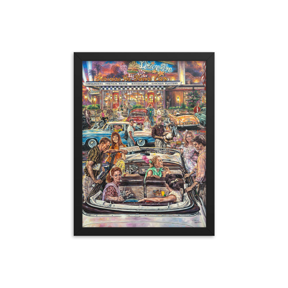 Framed photo paper poster: Back In The Fifties