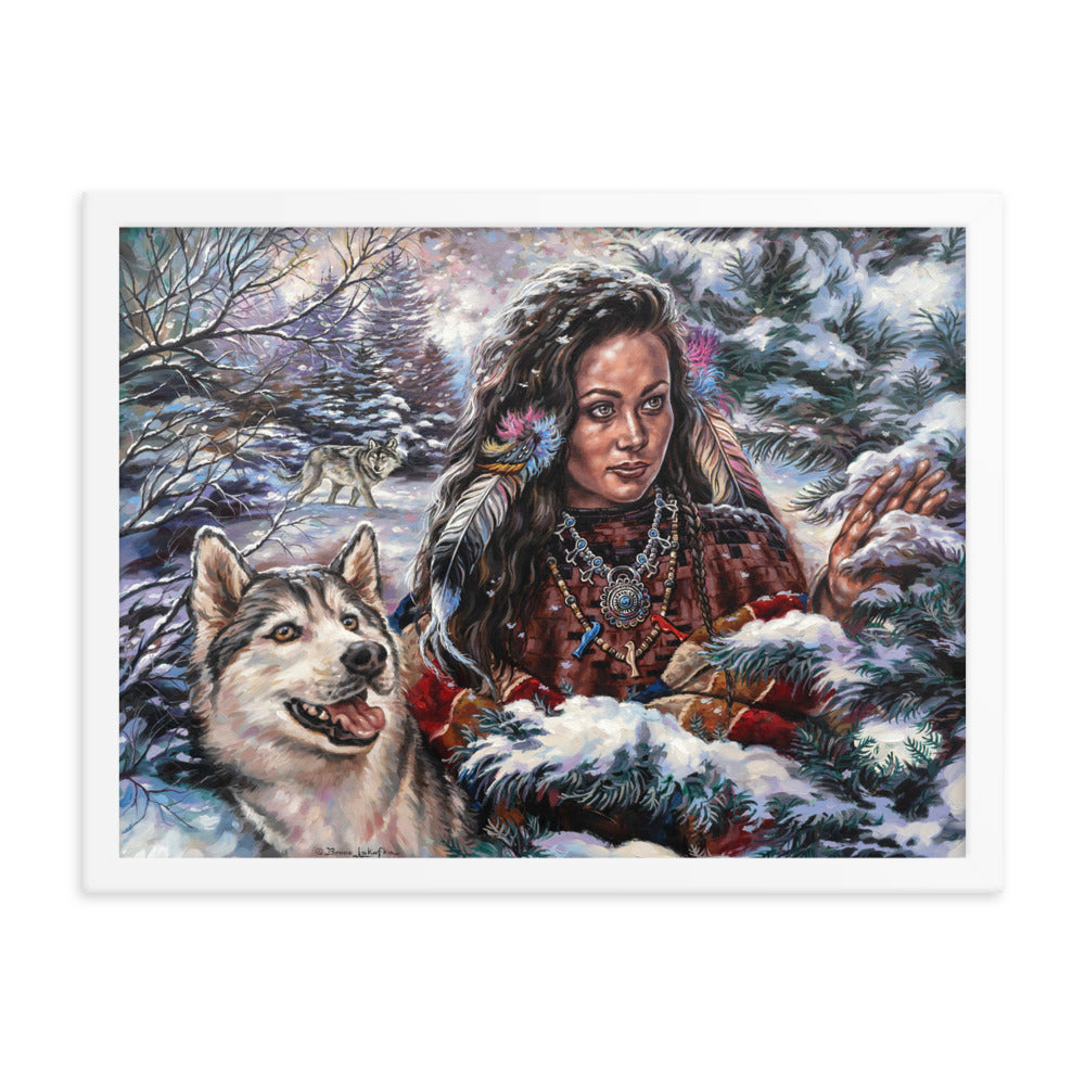 Framed photo paper poster: Snowfall