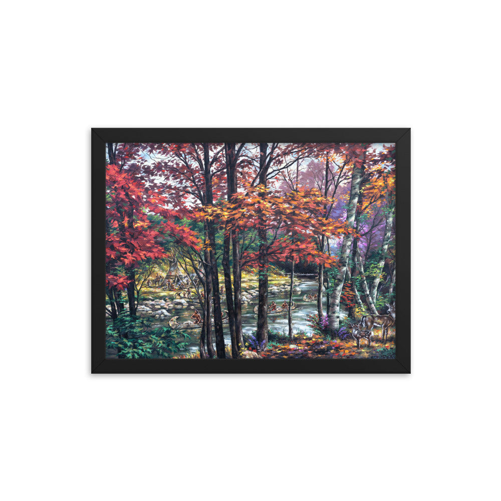Framed photo paper poster: Fall River Camp