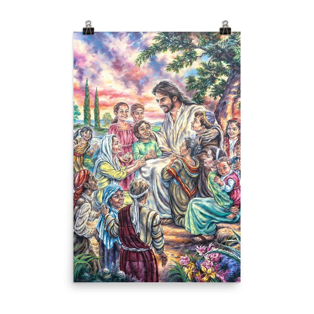 Photo paper poster: Christ And The Children