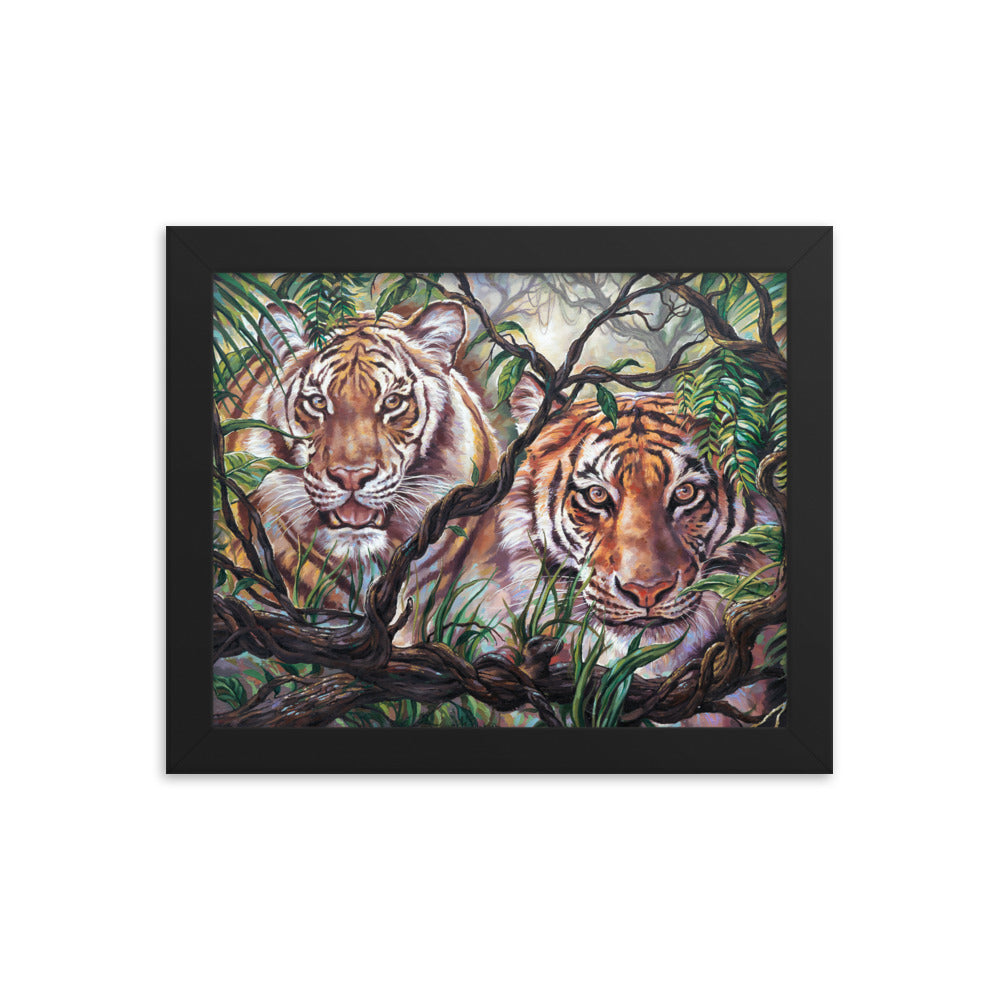 Framed photo paper poster: Eyes Of The Jungle