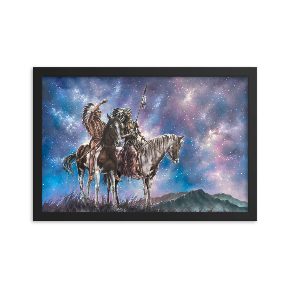 Framed photo paper poster: Under Silent Stars