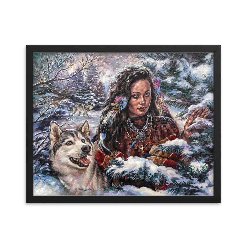 Framed photo paper poster: Snowfall