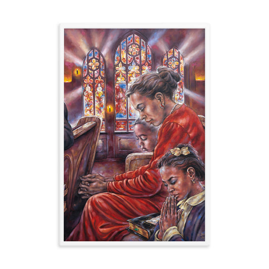 Framed photo paper poster: A Mother's Prayer