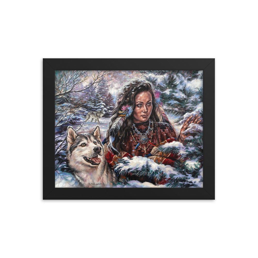 Framed photo paper poster: Snowfall
