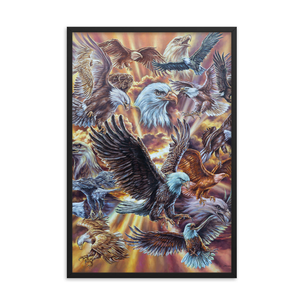 Framed photo paper poster: Eagle Dance