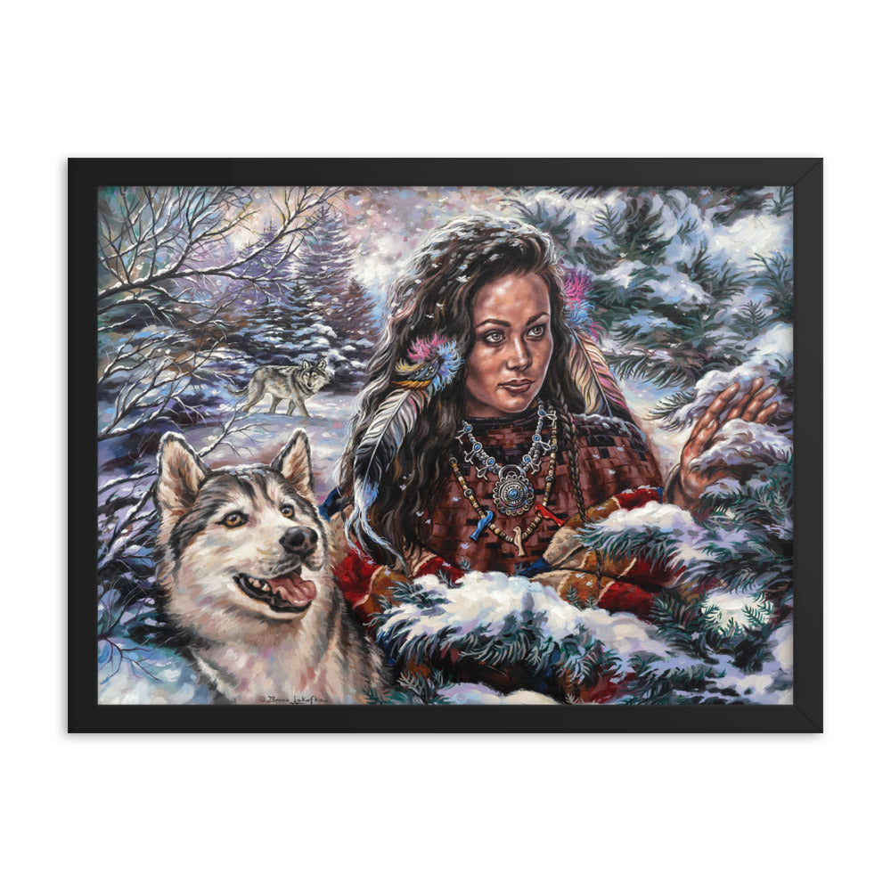 Framed photo paper poster: Snowfall